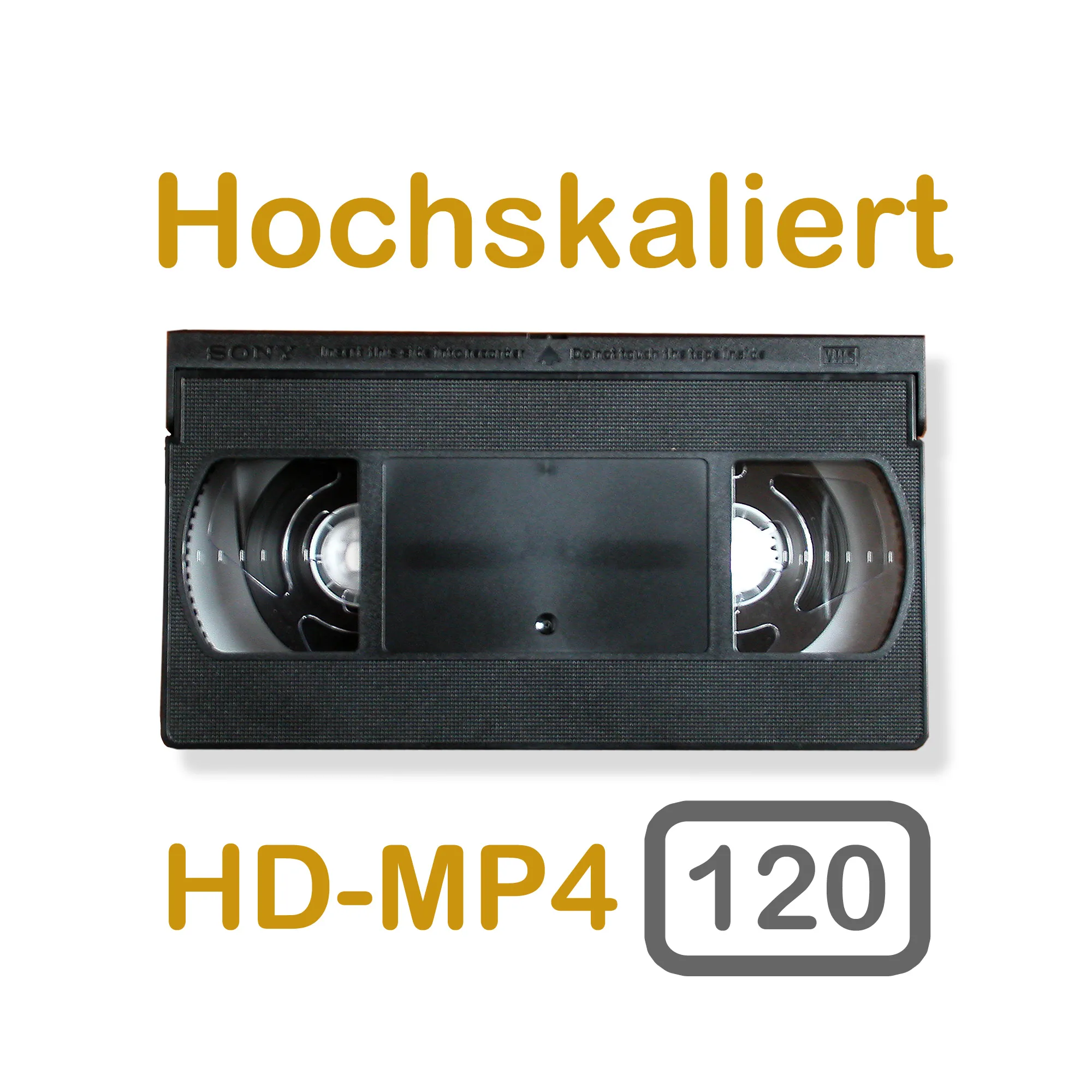 Video-Band Digitalisierung - 120 Minuten - Hochauflösung (HD-hochskaliert)