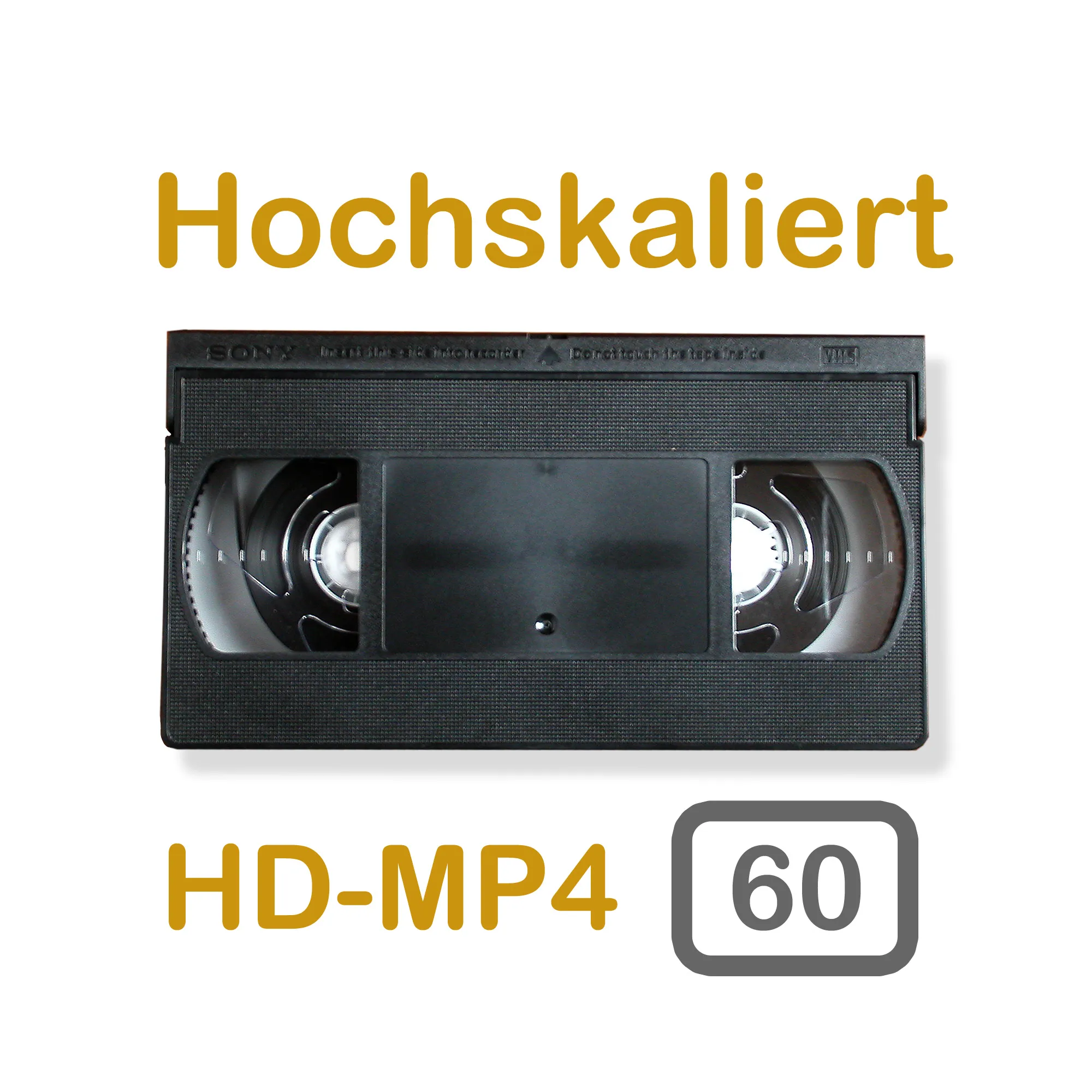 Video-Band Digitalisierung - 60 Minuten - Hochauflösung (HD-hochskaliert)